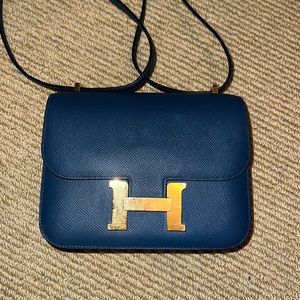 Navy blue Hermes Constance